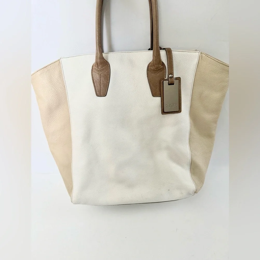 Claudia Firenze Pebble Leather Color Block Tote Bag